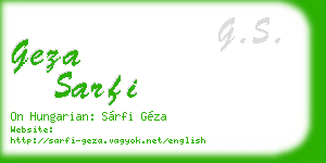 geza sarfi business card