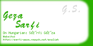 geza sarfi business card